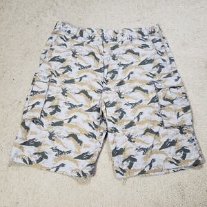 Levi's Shorts Mens 42 Gray Chino Camo Cargo Outdoor Hiking Grunge